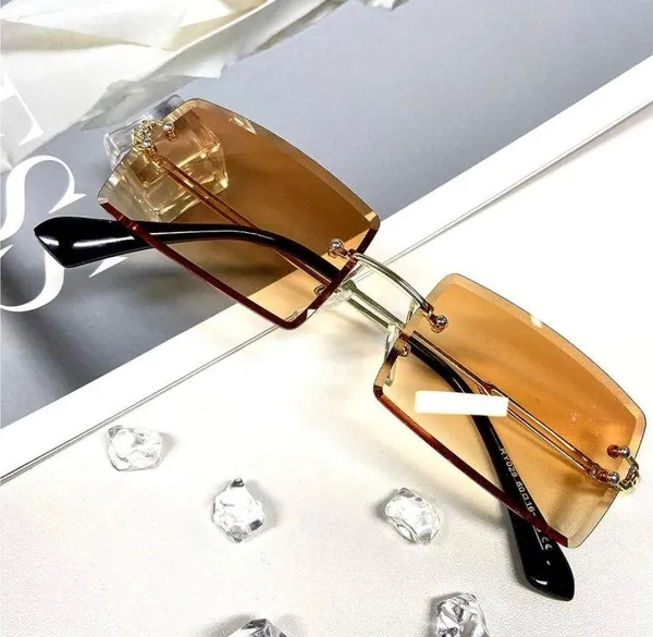 Amazon Dollger Rimless Rectangle Sunglasses - Image 2