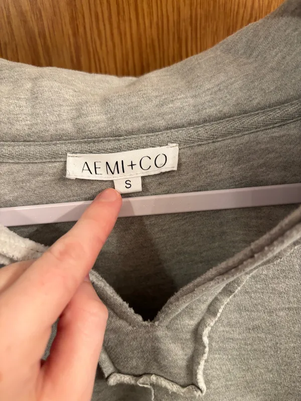 Aemi + Co Grey OverSized Sweatshirt Gray - Image 3