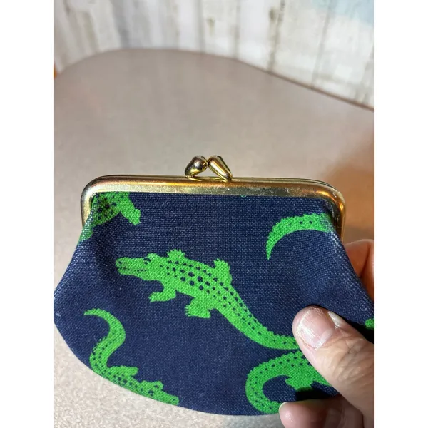 Boston Hand Print Alligator-Crocodile‎ shoulder bag with coin purse - Image 2
