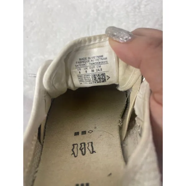 Converse All‎ Star White Woven Slip On Sneakers size 8 bin 1 - Image 7