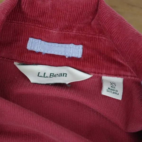 LL Bean Shooting Styled Red Corduroy Jacket XS - Image 2