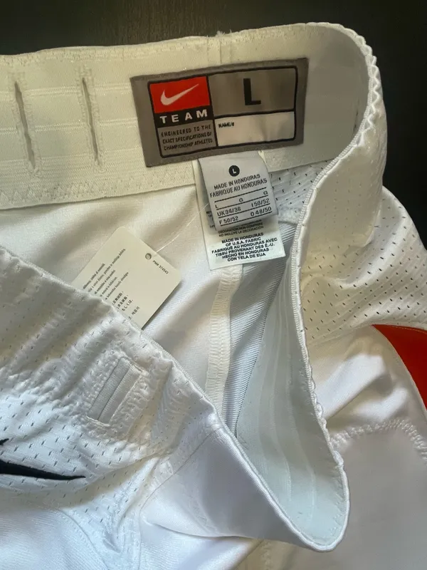 Nike Men’s White and Orange Padded Football Pants ( Large) - Image 8