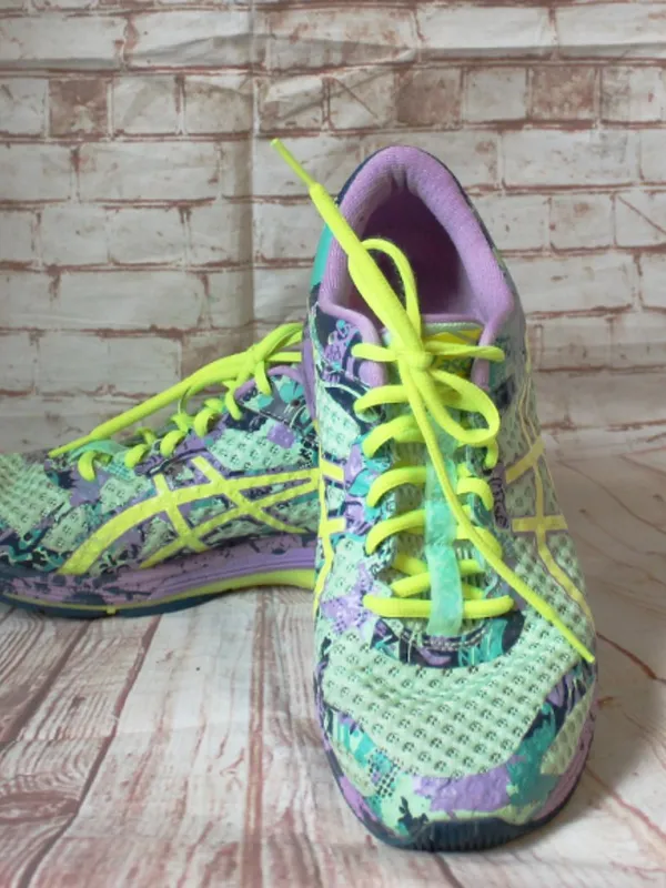Asics GEL-Nimbus Dynamic Duomax Running Shoes T676N Purple Neon Yellow sz: 9 - Image 2