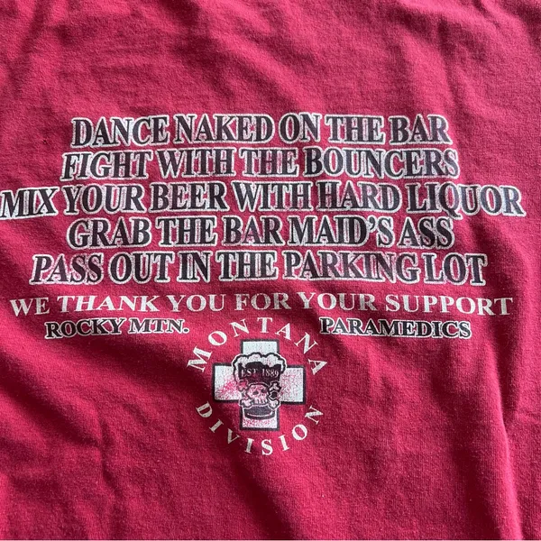 Gildan Rocky Mountain Paramedics Montana Tee Sz S - Image 5