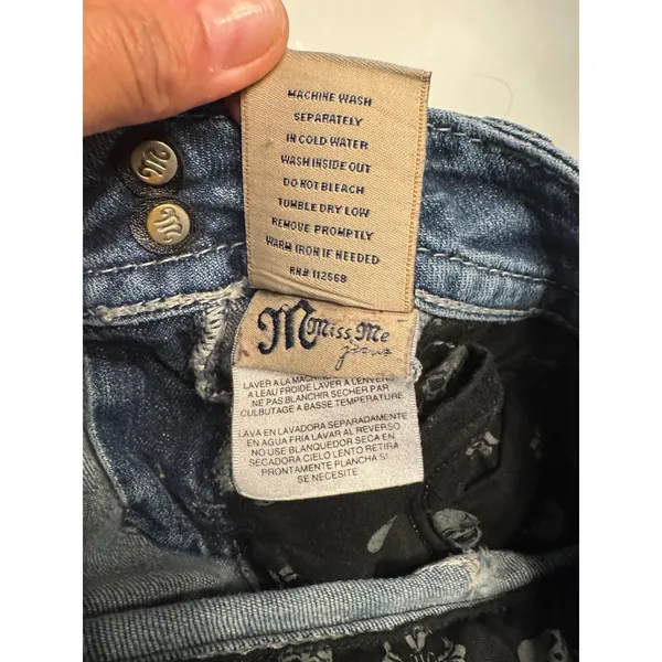 Miss Me Women's Embellished Butterfly‎ Pocket Bootcut Jeans Size 27 - Image 10