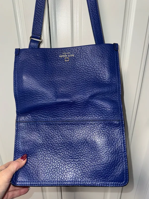 Kate Spade Royal Blue Pebbled Leather Crossbody - Image 5