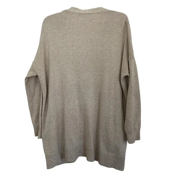 Madewell Long Cardigan Sweater Marled Flax Size Medium - Image 4