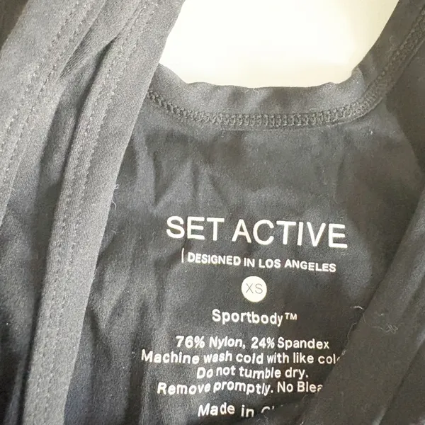 SET ACTIVE Women Onyx Sportbody Shortysuit Athletic Minimalist Romper Size XS - Image 5