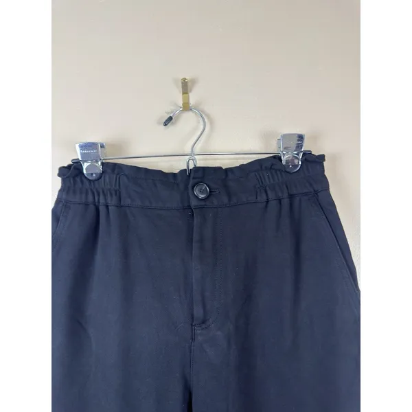 Zara Women’s Black Paperbag Waist High Rise Elastic Waist Tapered Pants Size M - Image 5