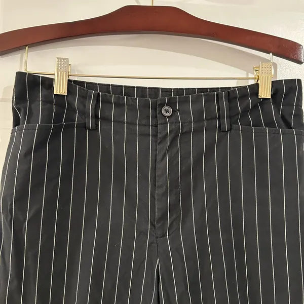 Lauren Ralph Lauren Pinstripe Pants Black White Size 10 - Image 2