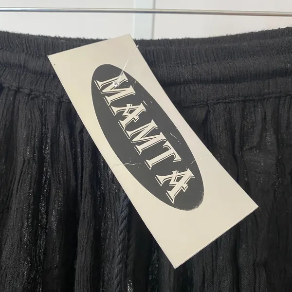Mamta Boho Flowy Beachy Relaxed Shabby Maxi Skirt One Size Black - Image 5