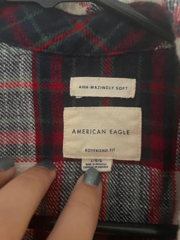 American Eagle Flannel Boyfriend - Image 3