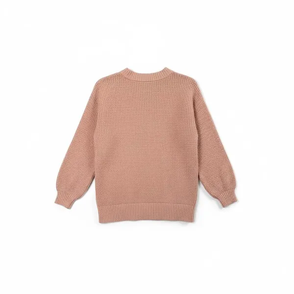 American Eagle Blush Pink Textured Knit Crewneck Sweater – Size Small - Image 2