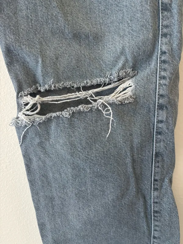Zara light blue and grey denim jeans women’s size 2 - Image 3