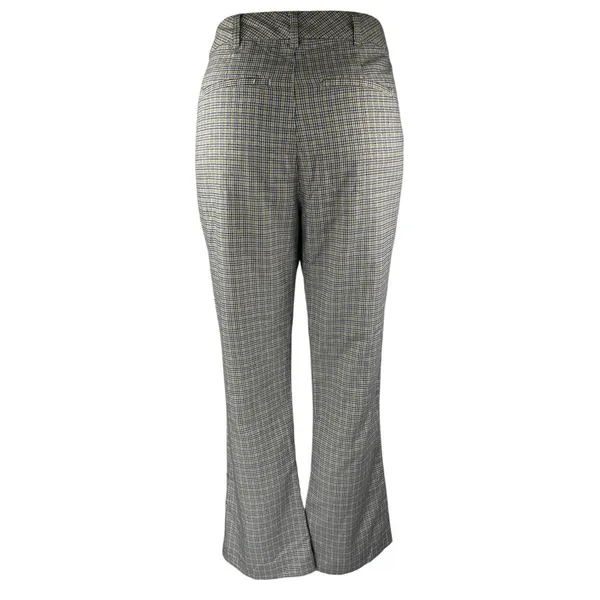 Abercrombie & Fitch Multicolor Plaid Mid Rise Flared Bootcut Trousers Pants Sz S - Image 3