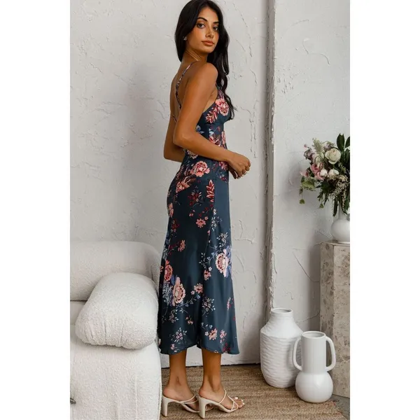 ✨SELFIE LESLIE DOWNTOWN CAMI STRAP FRONT SPLIT MIDI SZ MEDIUM DRESS✨ - Image 2