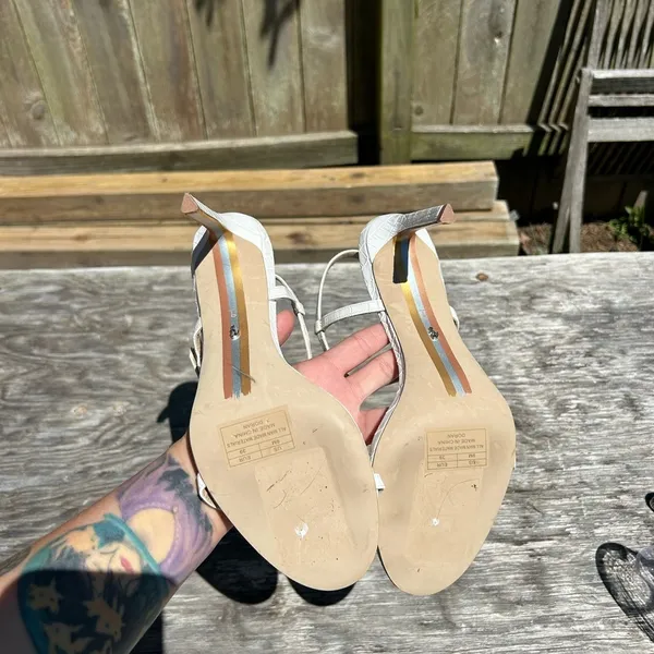 Sam Edelman Women's Doran Heeled Sandal‎ size 9 white - Image 6