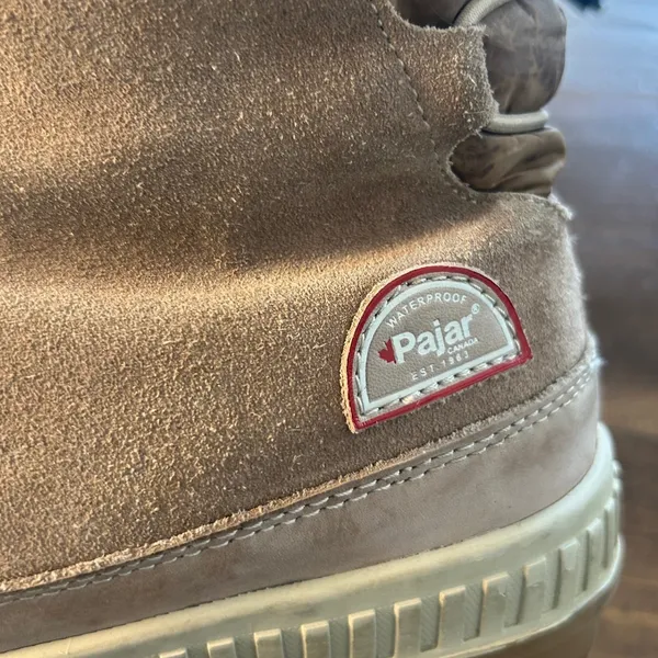 Pajar Canada Winter Boot 10 Tan Waterproof Faux Wool Suede Zip Snow Ski Gorpcore - Image 6