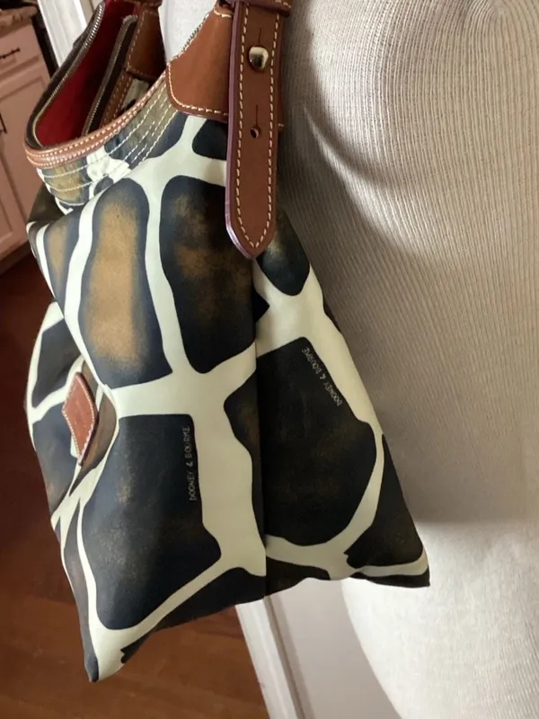 Dooney & Bourke Giraffe Print Hobo Shoulder Bag - Image 4