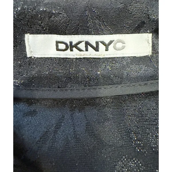 DKNYC Black Shiny Pleated Mini Skirt Size XL - Image 4