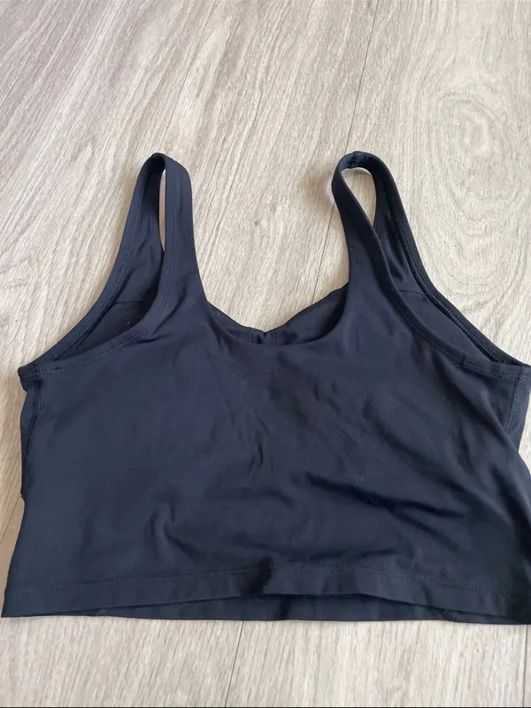 Black Seamless V-Neck Comfort Bra athletic - Image 2