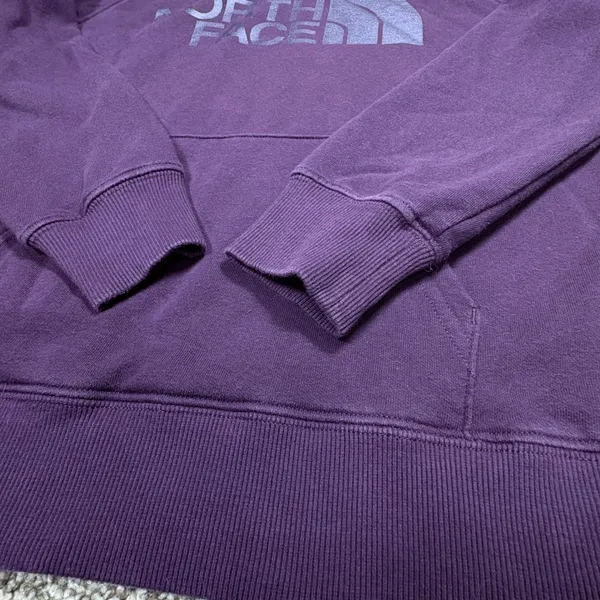 The North Face Womens Hoodie Pullover Purple Logo Graphic Cotton‎ Blend Size S - Image 10