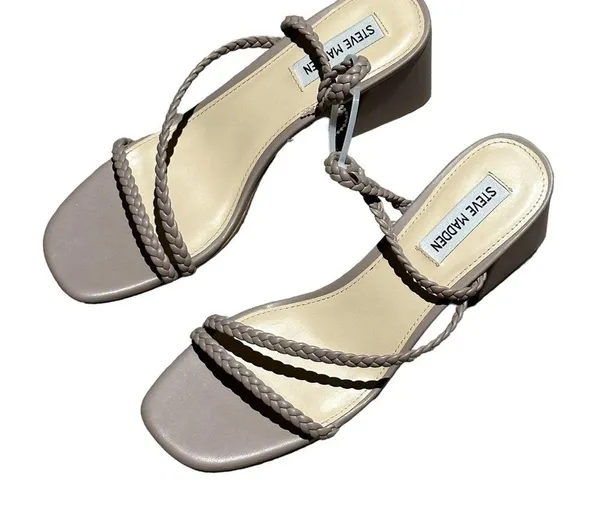 NEW STEVE MADDEN Dion Braided Heeled Sandals - Image 8