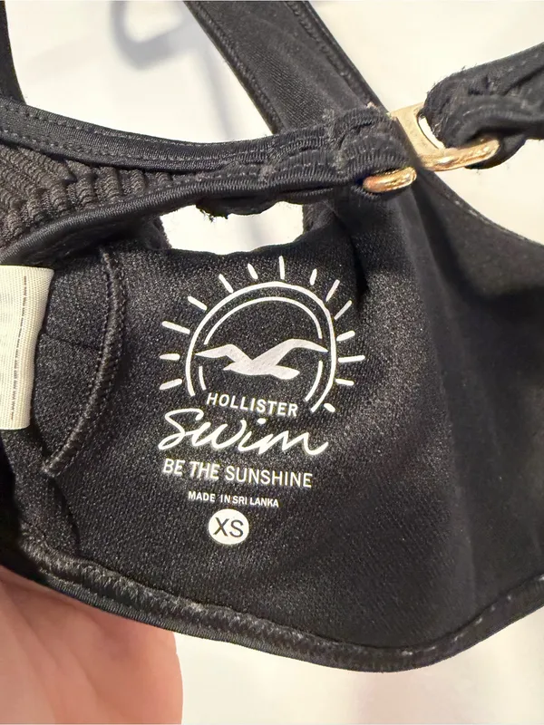 Hollister Black‎ Ribbed Scoop V Neck Swim Top - Image 3