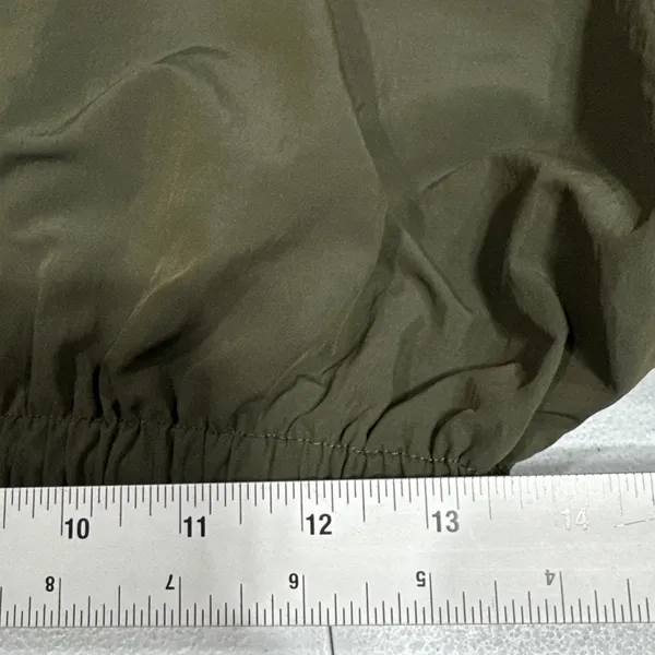 Collusion Womens Full Zip Short Cropped Jacket Sz 2 High Neck Long Sleeve Green - Image 10