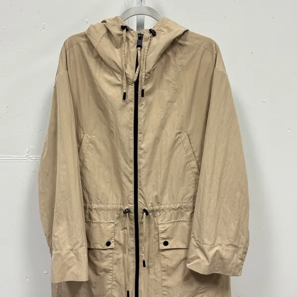 Zara Water Repellent Parka Tan Khaki Longline Hooded Utility Jacket 0518/046/710 - Image 4