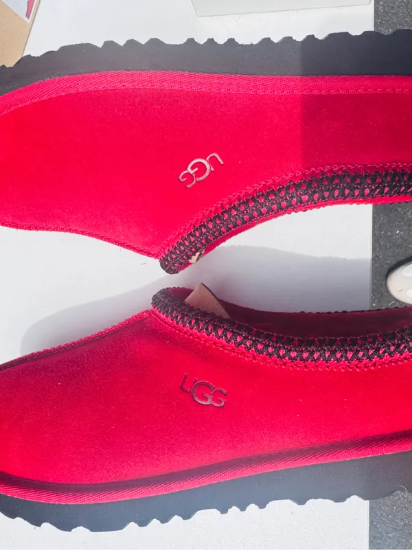 DEADSTOCK UGG Tasman II Slippers Kids 6/Womens 8 Strawberry Sorbet Samba Red♥️🔥 - Image 8