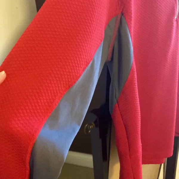 Champion  red/grey 3/4 quarter zip pullover XL - Image 6