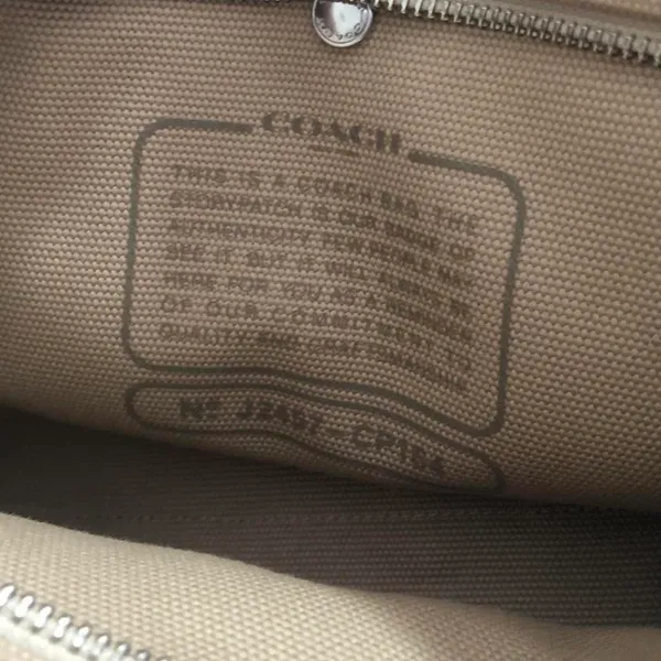 COACH CP164 Cargo Tote 26 Tan Beige Natural Canvas Carryall Crossbody Top Handle - Image 4