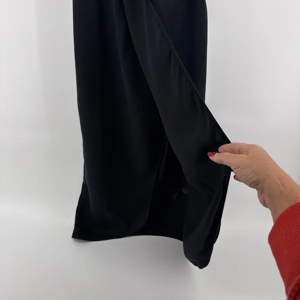 & Other Stories Paris‎ Atelier Black Lyocell Surplice Front Midi Dress Size 2 - Image 3