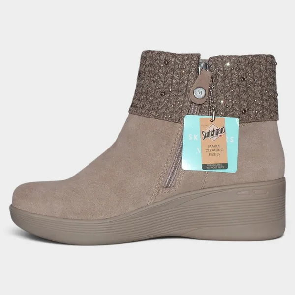 Skechers Martha Stewart Pier-Lite Fall Stunner Suede Boots 8.5 Taupe NWT - Image 3