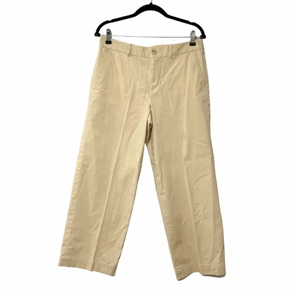 LAUREN RALPH LAUREN Chino Beige Workwear Mid Rise Straight Trousers Sz 8 - Image 3