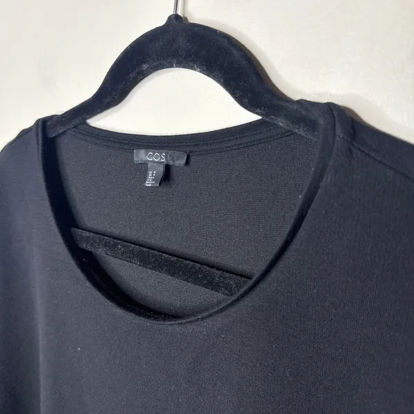 COS Black Oversized Knit Long Sleeve Tunic Top SZ‎ Medium Stretch Minimal Luxury - Image 2
