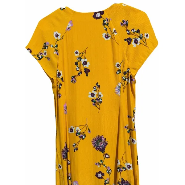 Free‎ People Lost In You Floral Midi Dress Yellow Women's Size Small - Image 4