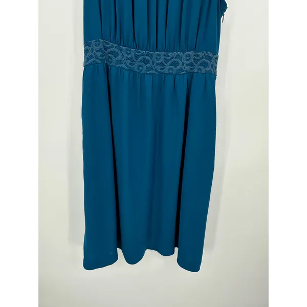 Anthropologie HD in Paris Blue‎ Knee Length Sleeveless Dress Women's Size 4 - Image 3