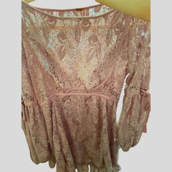 Free People Ruby Lacy Mauve Dress Small - Image 10