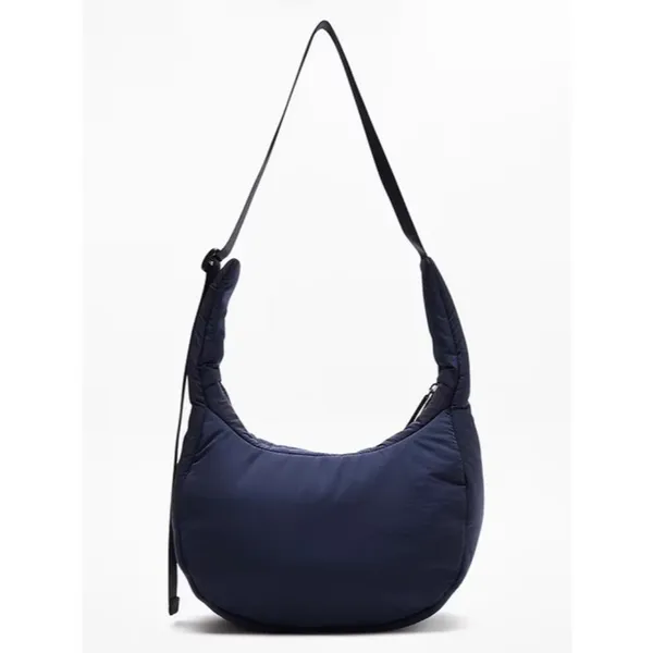 New Athleta All About Sheen Small Crossbody Hobo Bag Navy Blue - Image 2