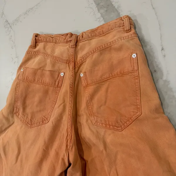Free People We The Free Old West Slouchy HighRise WideLeg Pants Womens 25 Orange - Image 8
