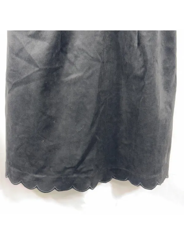 Sky to Moon Black Scallop Bow Mini Dress M - Image 4