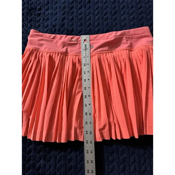 Lululemon pleat to street skirt II grapefruit Coral Pink Skort Tennis Size 8 - Image 7