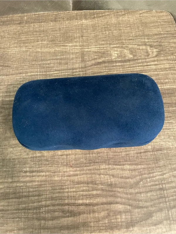 Gucci Hard Shell Velvet Eyeglass Case Blue & Orange Clamshell - Image 2