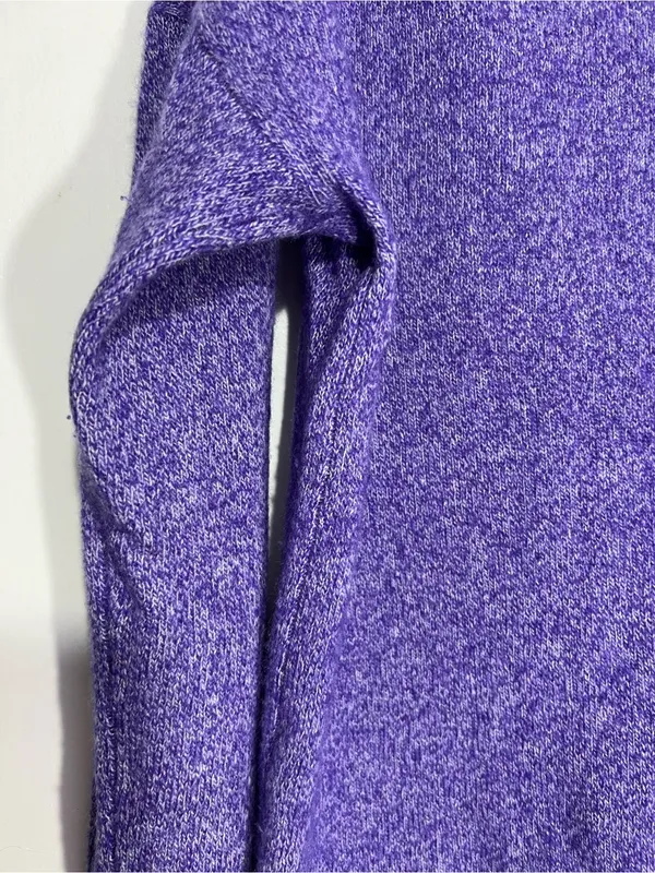AQUA Cashmere 100% Cashmere Rolled Edge purple Sweater size M - Image 12