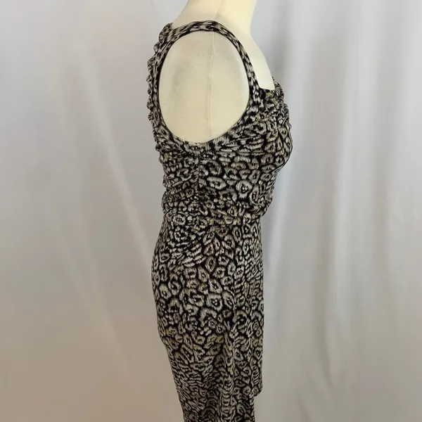 Ann Taylor Leopard Animal Print Ruched‎ Dress - Image 5
