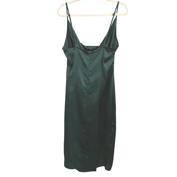 PrettyLittleThing Emerald Green Bohemian Slip Cocktail Bohemian Party Dress,‎ 10 - Image 6