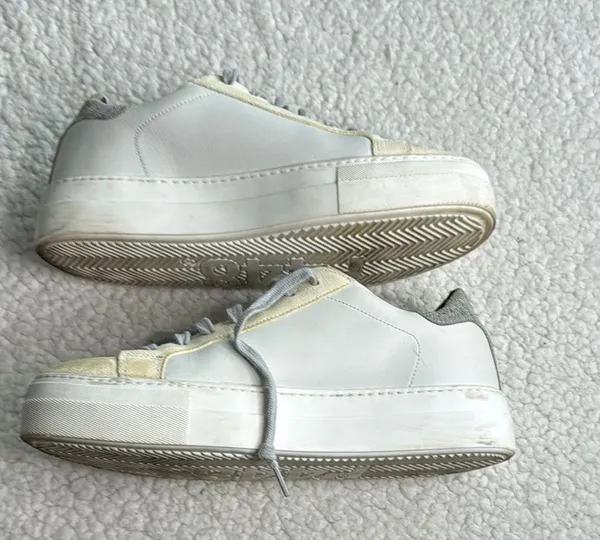 P448 Women's Cream and Gray Athletic Shoes - Image 6