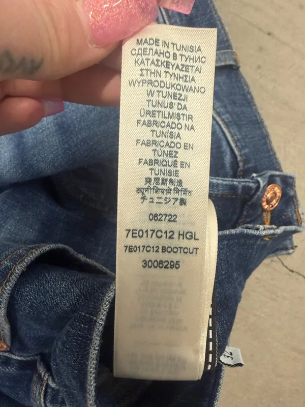 7 For All Mankind Dark Blue Bootcut Jeans - Image 13